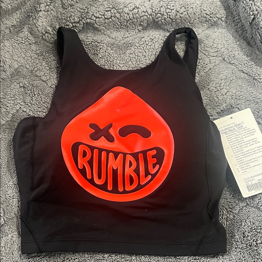 Lululemon Athletica Rumble Black Align High-Neck Sports Bra Tank